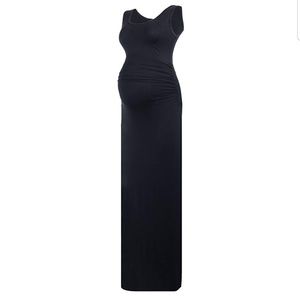 Long black maternity dress